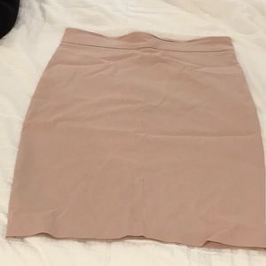 Blush pink pencil skirt